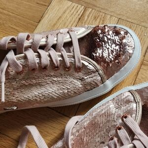 Superga Rose Gold Sequin Low-Top Sneakers